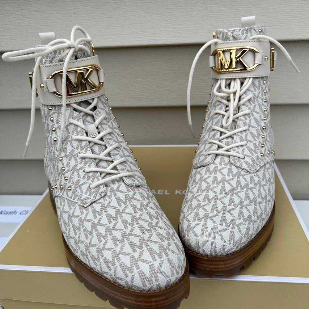 Michael kors Kincaid Lace up boots -Vanilla - Picture 4 of 12